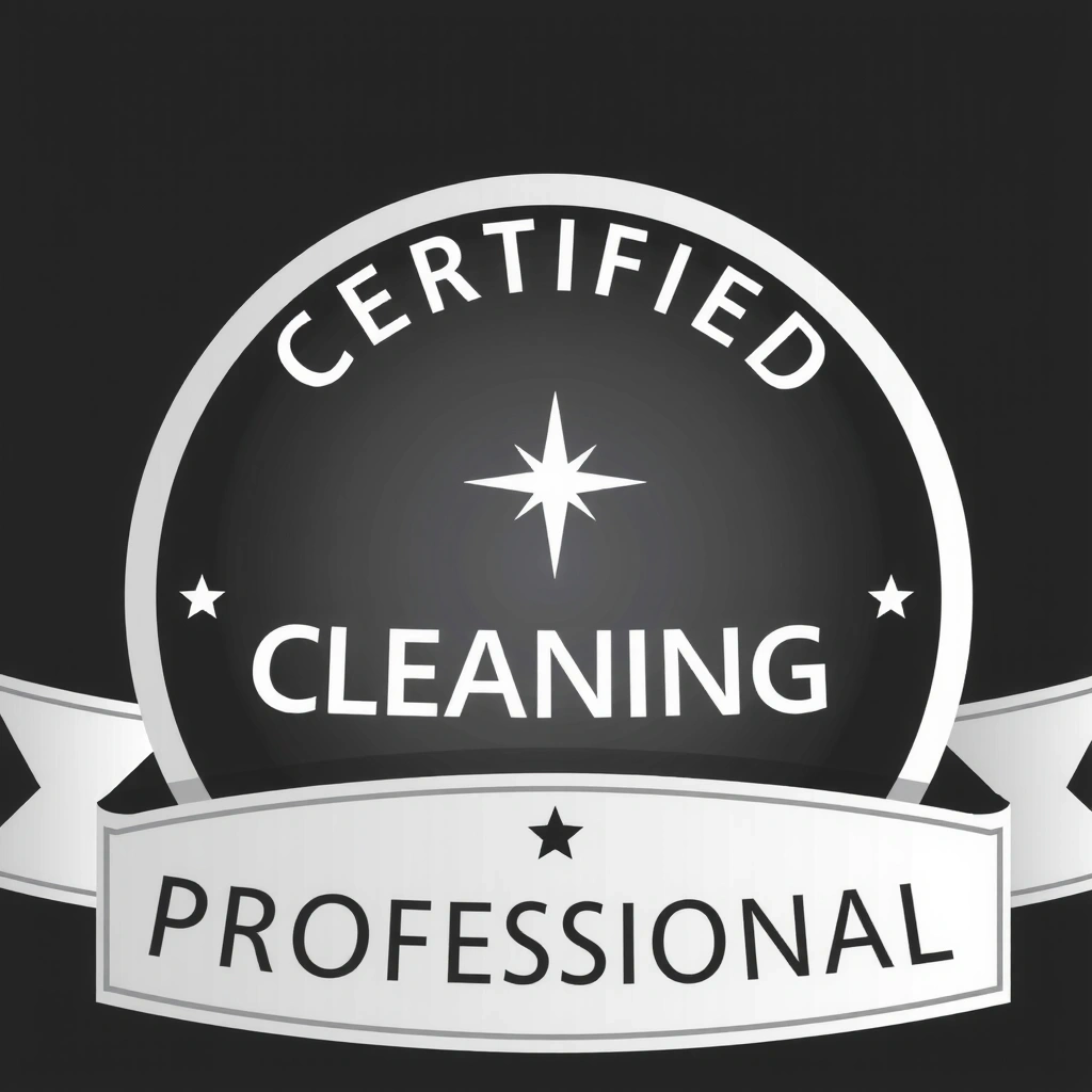 Certification badge for professional cleaning standards