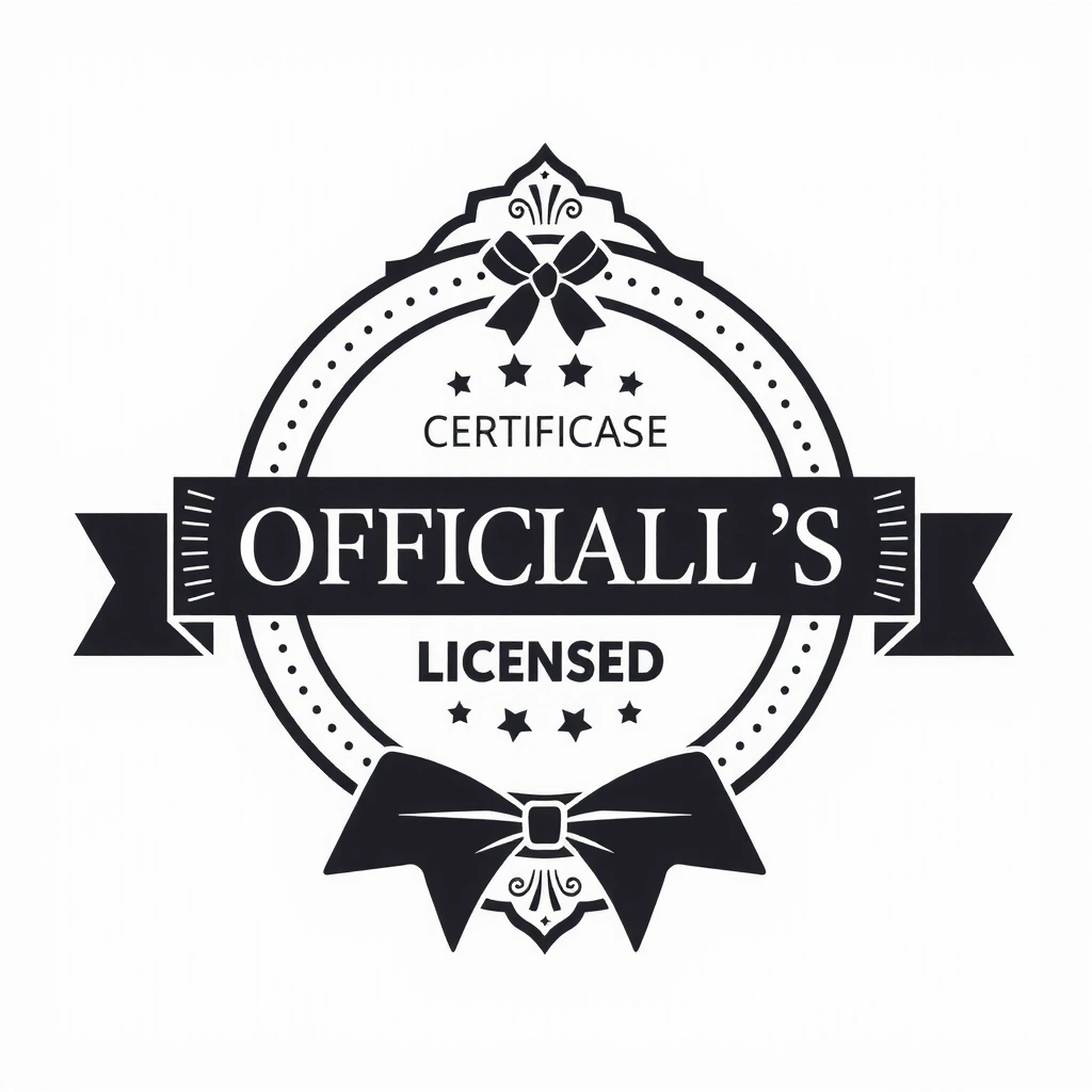 Official looking certificate seal for business license
