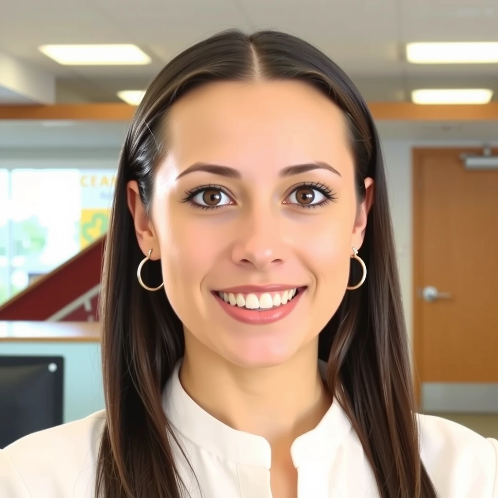 Portrait of Maria Rodriguez, Operations Manager at TidyForge, with a welcoming smile